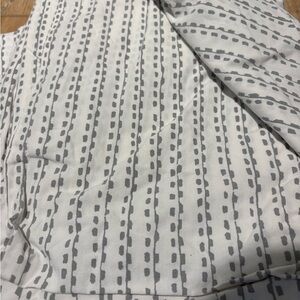 West Elm Gray and White Queen Sheet Set